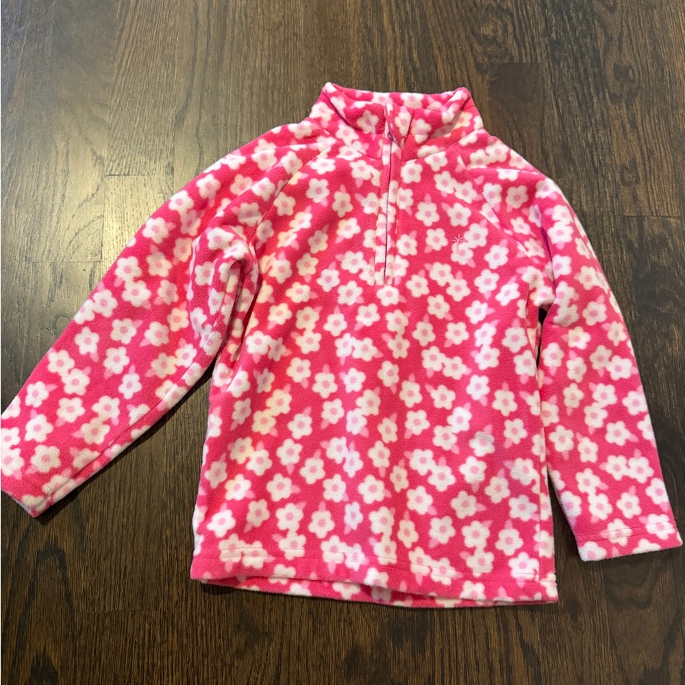 i play. Pink and White Fleece Pullover